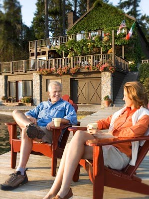 couple relaxing on the dock