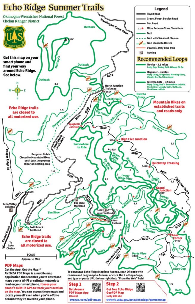 Echo Ridge Trails map